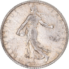 Moneta, Francia, Semeuse, Franc, 1909, Paris, MB+, Argento, KM:844.1