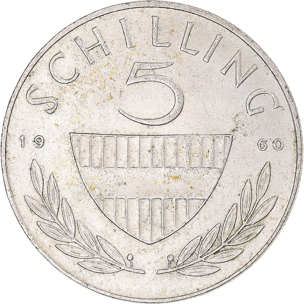 Coin, Austria, 5 Schilling, 1960, EF(40-45), Silver, KM:2889