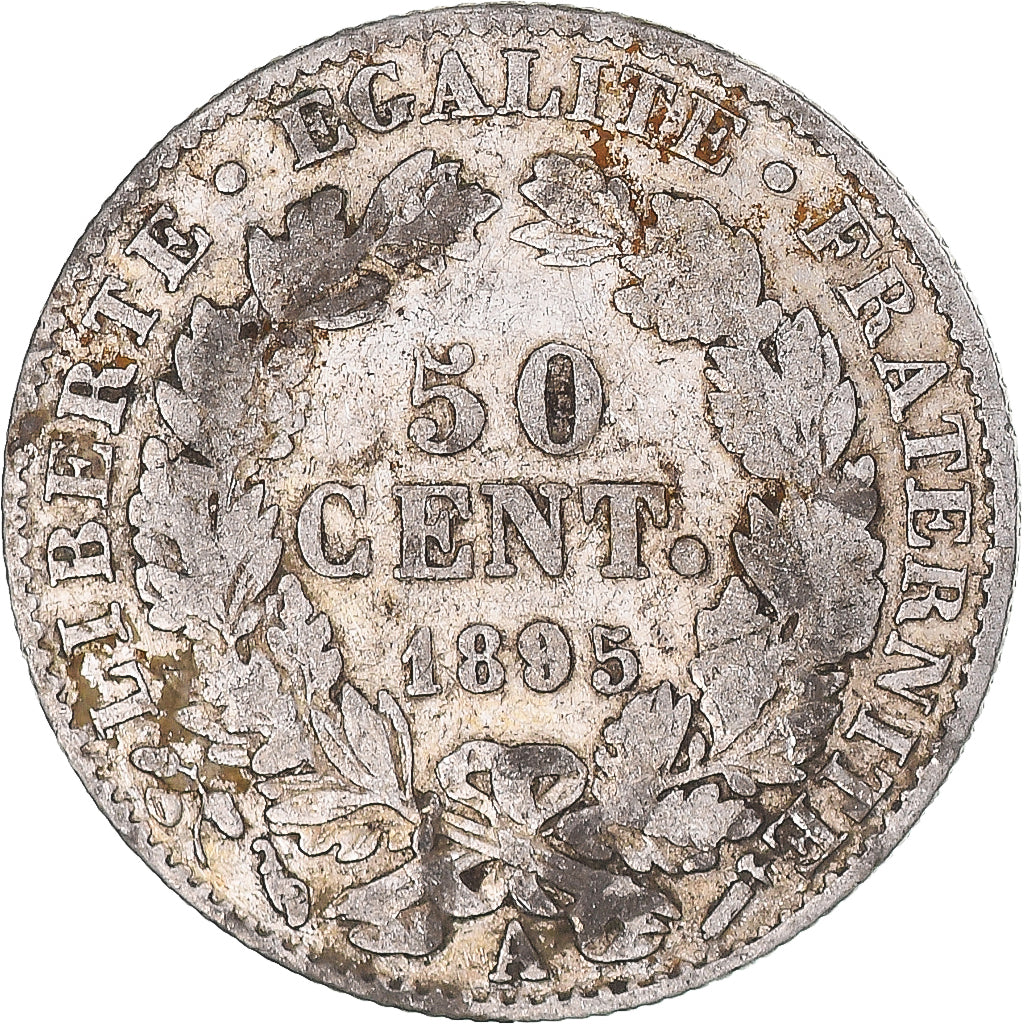 Coin, France, Cérès, 50 Centimes, 1895, Paris, VF(30-35), Silver, KM:834.1