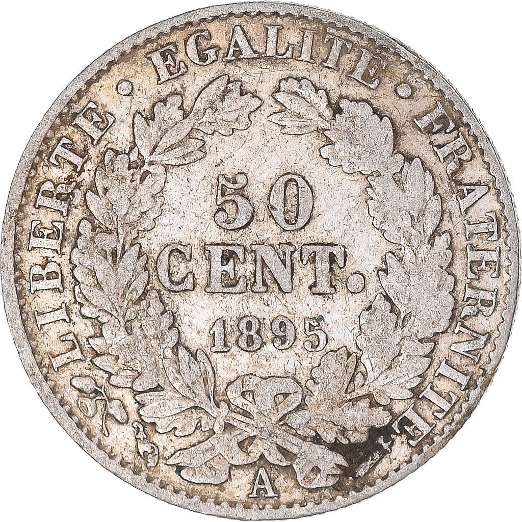 Münze, Frankreich, Cérès, 50 Centimes, 1895, Paris, SS+, Silber, KM:834.1