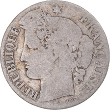 Coin, France, Cérès, 50 Centimes, 1871, Bordeaux, VG(8-10), Silver, KM:834.2