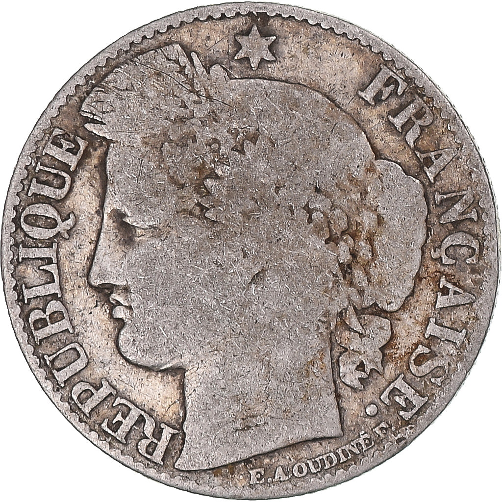 Munten, Frankrijk, Cérès, 50 Centimes, 1881, Paris, FR+, Zilver, KM:834.1