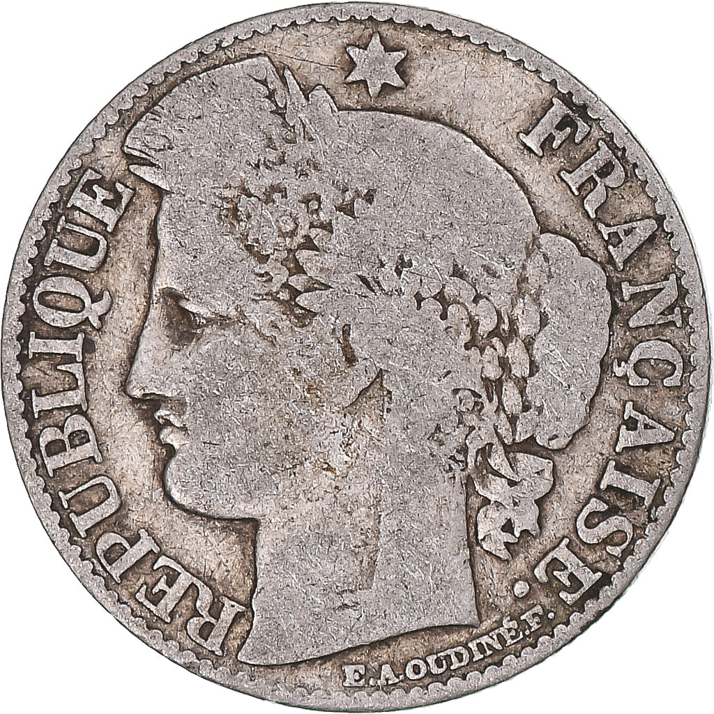 Frankreich, Cérès, 50 Centimes, 1881, Paris, SGE+, Silber, KM:834.1
