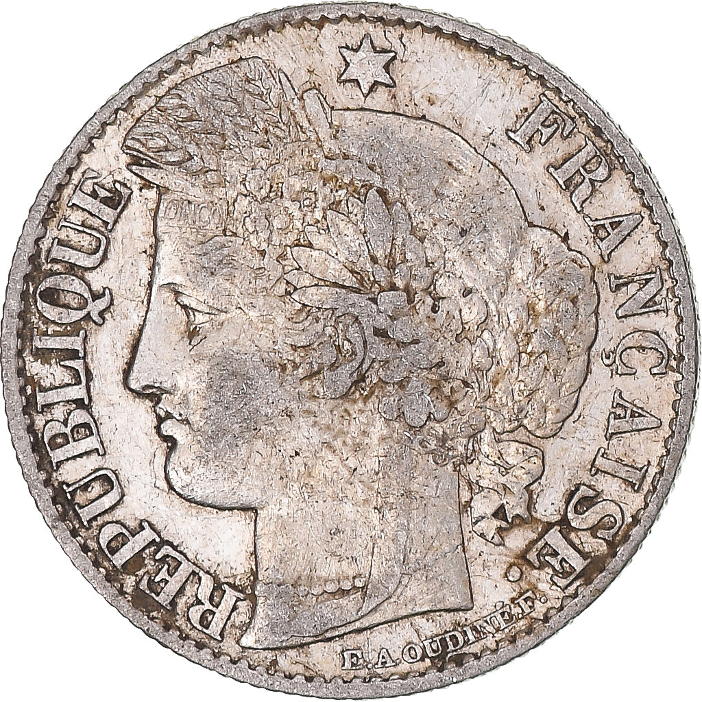 Moneta, Francia, Cérès, 50 Centimes, 1888, Paris, BB, Argento, KM:834.1