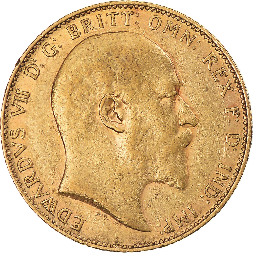 Moneta, Australia, Edward VII, Sovereign, 1907, BB+, Oro, KM:15