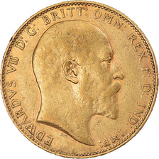 Moneta, Australia, Edward VII, Sovereign, 1907, BB+, Oro, KM:15