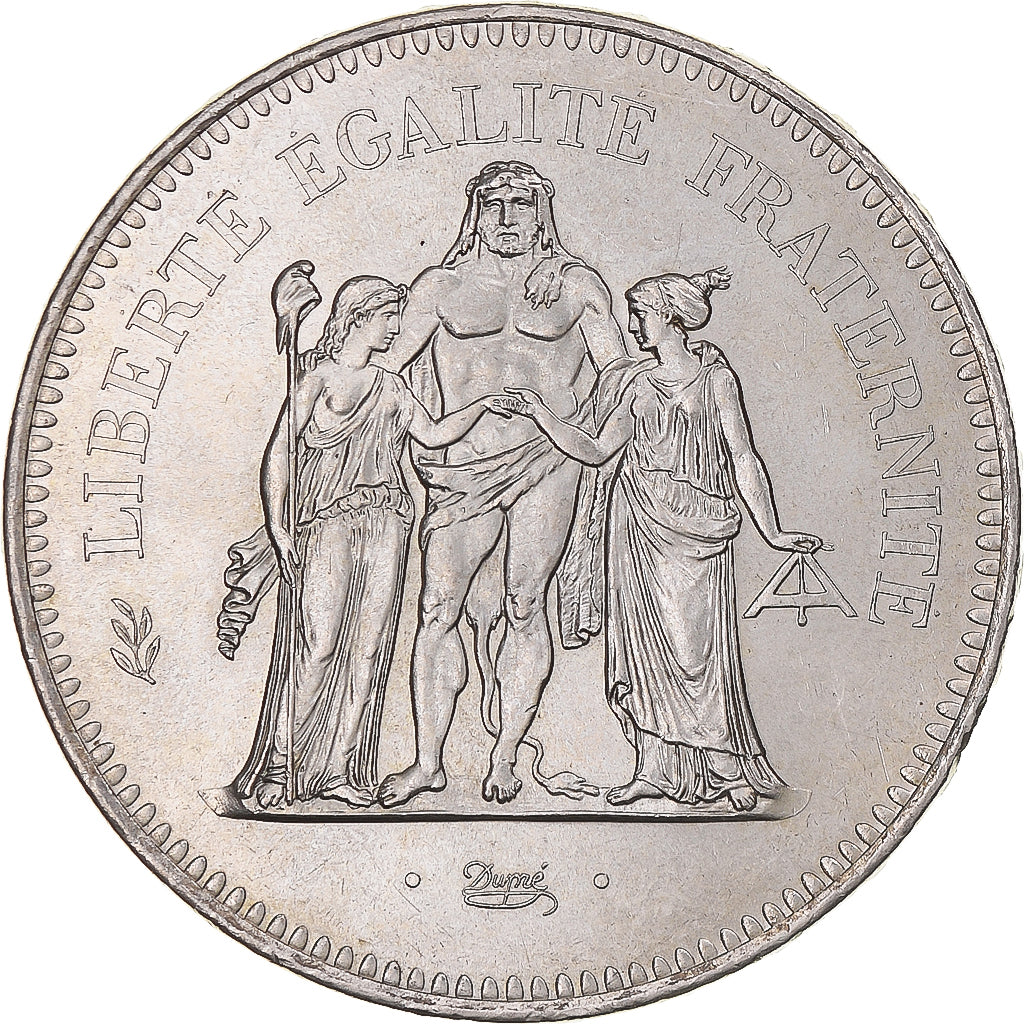 Münze, Frankreich, Hercule, 50 Francs, 1976, Paris, VZ+, Silber, KM:941.1