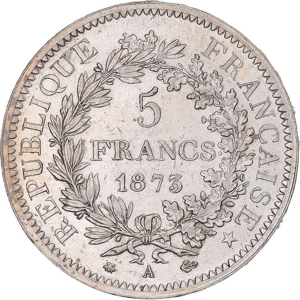 France, Hercule, 5 Francs, 1873, Paris, EF(40-45), Silver, KM:820.1
