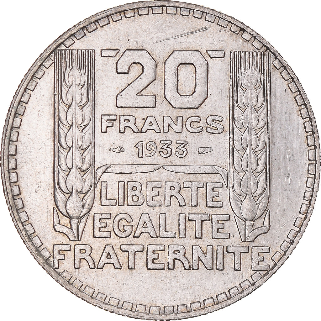 Munten, Frankrijk, Turin, 20 Francs, 1933, Paris, PR+, Zilver, KM:879