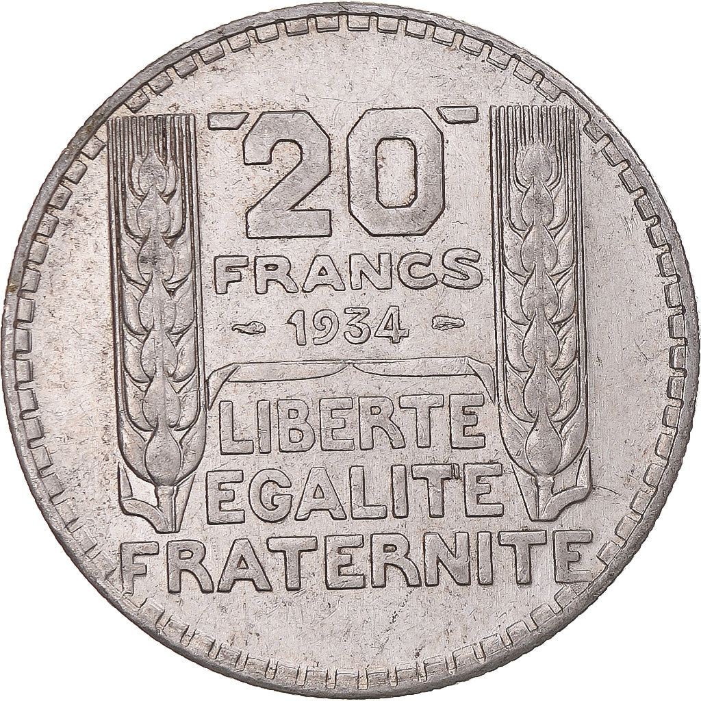 Coin, France, Turin, 20 Francs, 1934, Paris, MS(60-62), Silver, KM:879