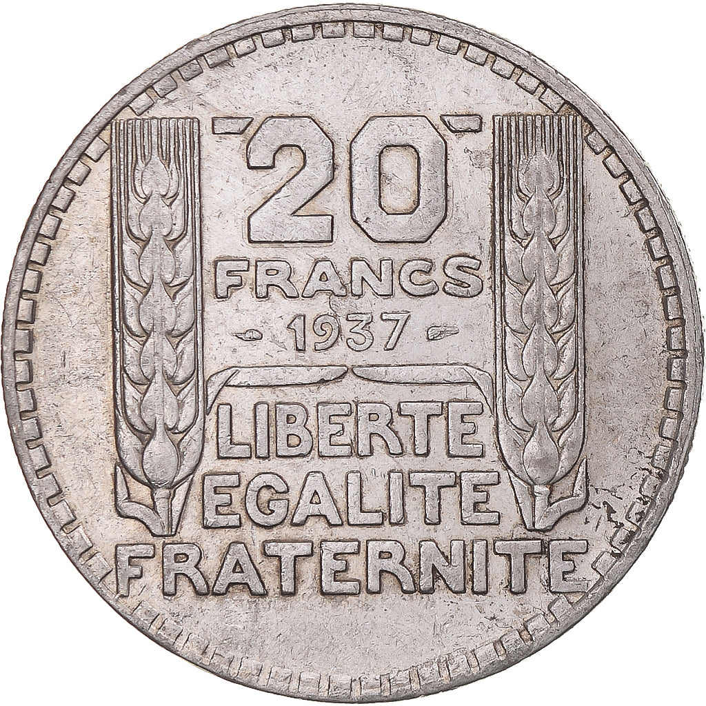 Moneta, Francia, Turin, 20 Francs, 1937, Paris, SPL, Argento, KM:879