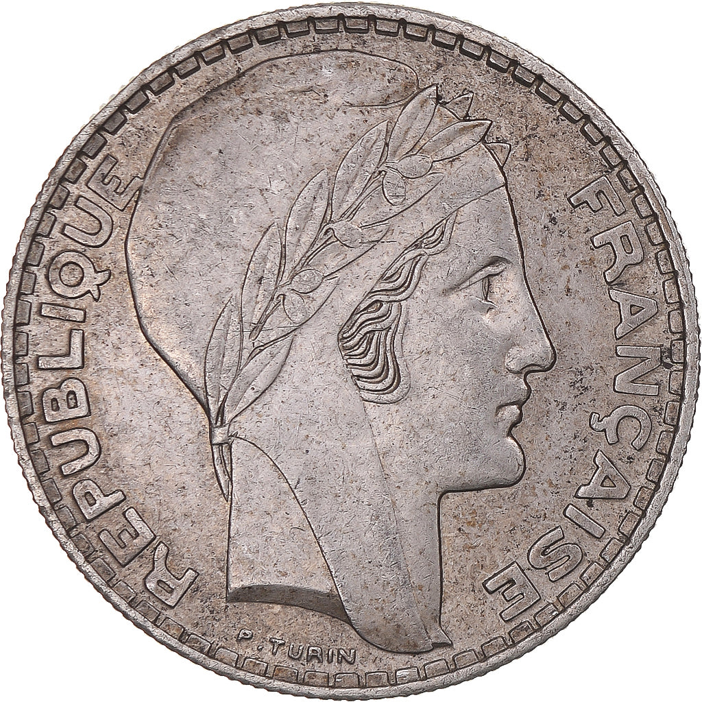 Munten, Frankrijk, Turin, 20 Francs, 1938, Paris, ZF, Zilver, KM:879