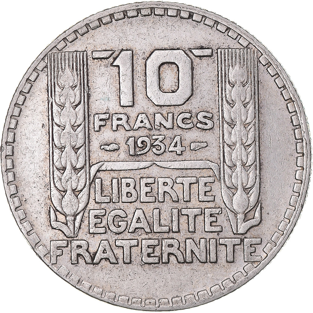 Coin, France, Turin, 10 Francs, 1934, Paris, EF(40-45), Silver, KM:878