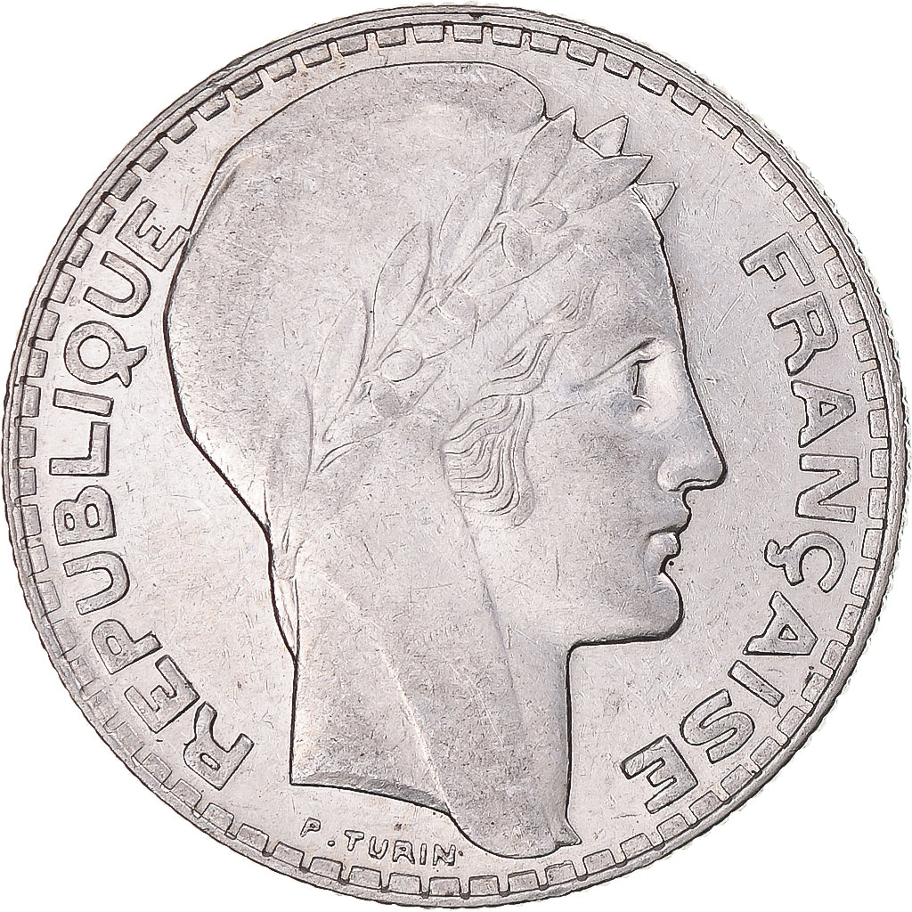 Moneta, Francia, Turin, 10 Francs, 1939, Paris, SPL, Argento, KM:878