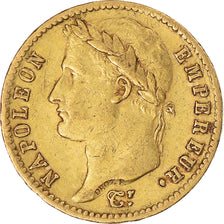 France, Napoléon I, 20 Francs, 1812, Paris, VF(30-35), Gold, KM:695.1