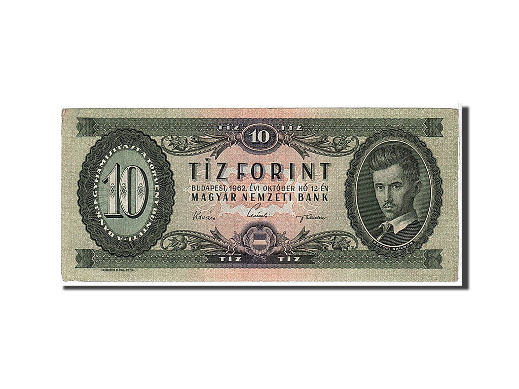 Billete, 10 Forint, 1962, Hungría, MBC