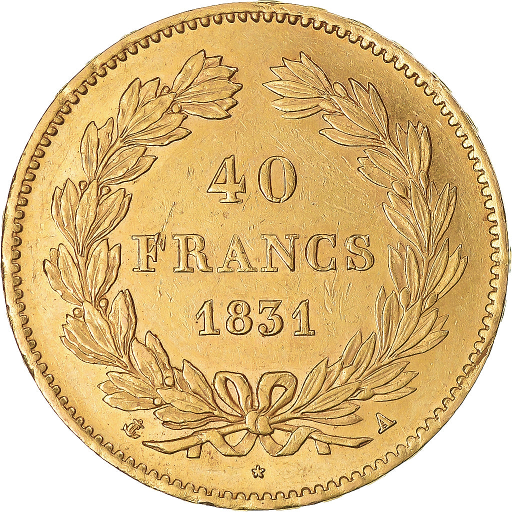Munten, Frankrijk, Louis-Philippe, 40 Francs, 1831, Paris, ZF+, Goud, KM:747.1