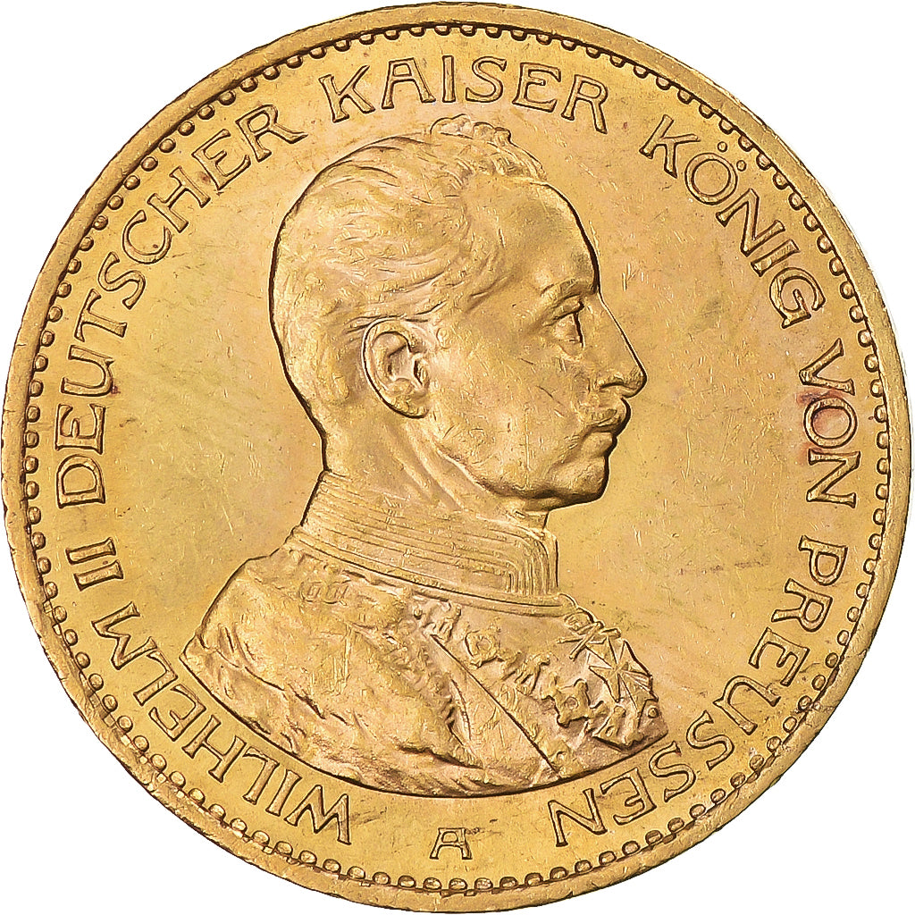 Coin, German States, PRUSSIA, Wilhelm II, 20 Mark, 1914, Berlin, AU(55-58)