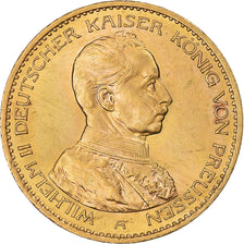 Coin, German States, PRUSSIA, Wilhelm II, 20 Mark, 1914, Berlin, AU(55-58)