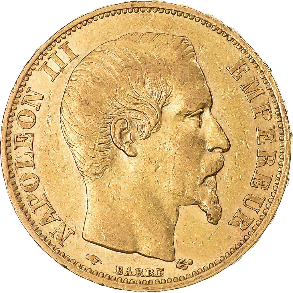 Munten, Frankrijk, Napoleon III, 20 Francs, 1860, Paris, ZF+, Goud, KM:781.2