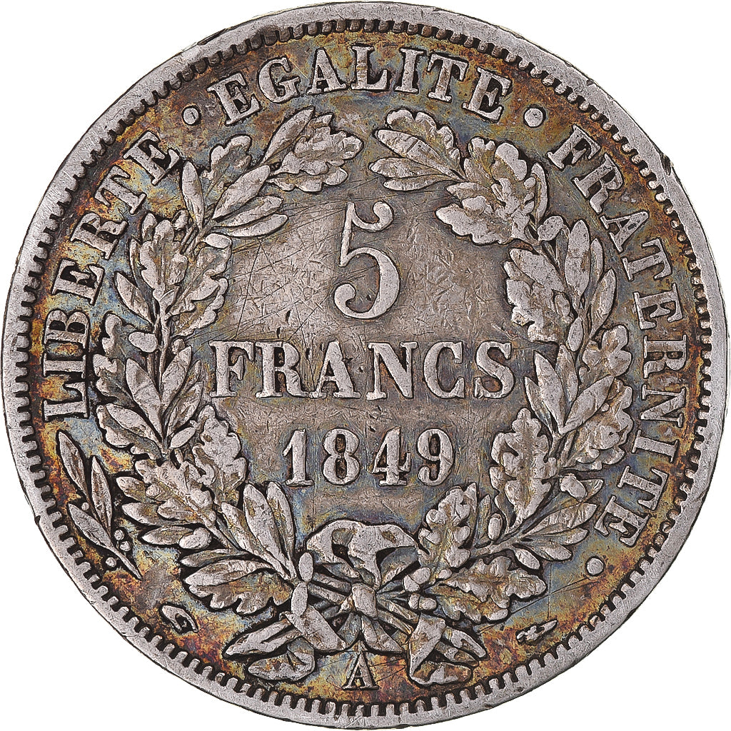 Monnaie, France, Cérès, 5 Francs, 1849, Paris, TTB, Argent, KM:761.1