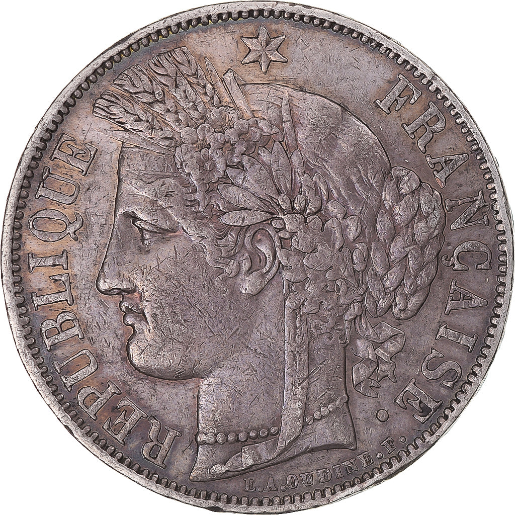 Coin, France, Cérès, 5 Francs, 1850, Paris, VF(30-35), Silver, KM:761.1