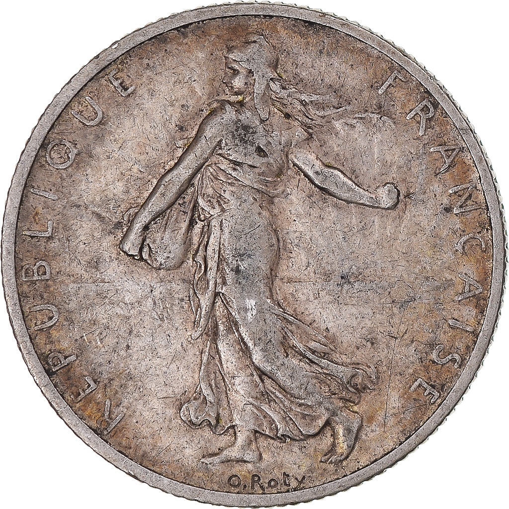 Munten, Frankrijk, Semeuse, 2 Francs, 1908, Paris, FR+, Zilver, KM:845.1