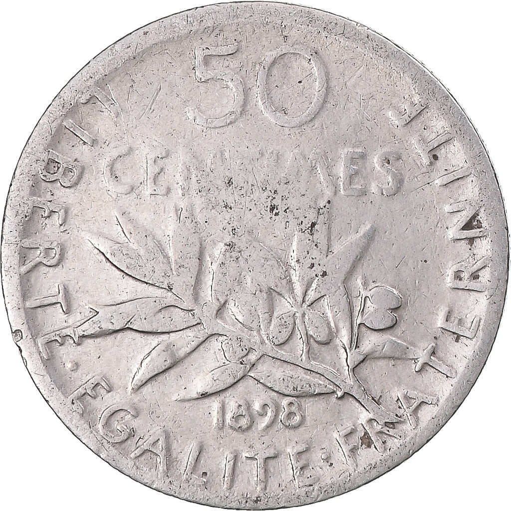 Münze, Frankreich, Semeuse, 50 Centimes, 1898, Paris, S+, Silber, KM:854