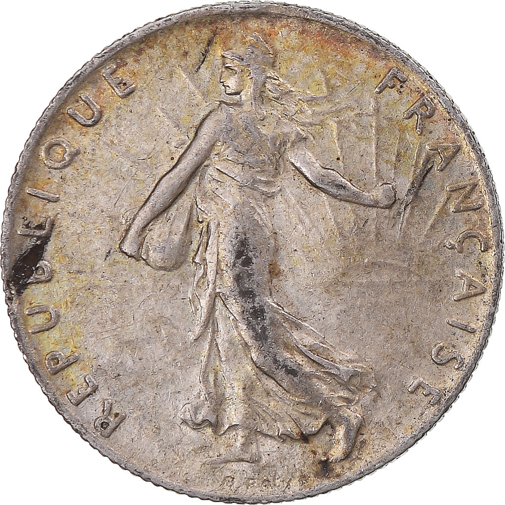 Coin, France, Semeuse, 50 Centimes, 1915, Paris, AU(50-53), Silver, KM:854