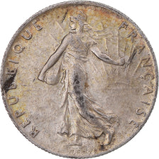 Coin, France, Semeuse, 50 Centimes, 1915, Paris, AU(50-53), Silver, KM:854