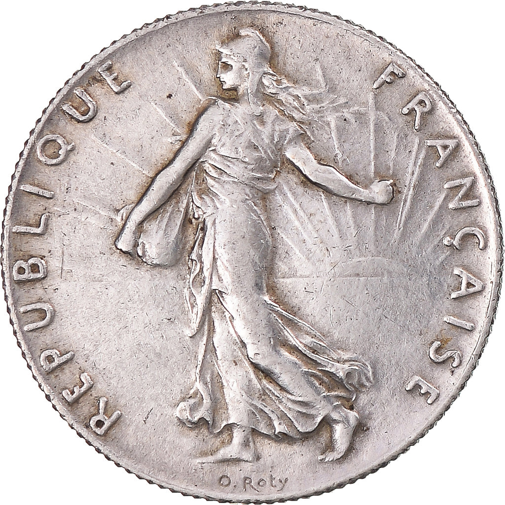 Coin, France, Semeuse, 50 Centimes, 1917, Paris, EF(40-45), Silver, KM:854