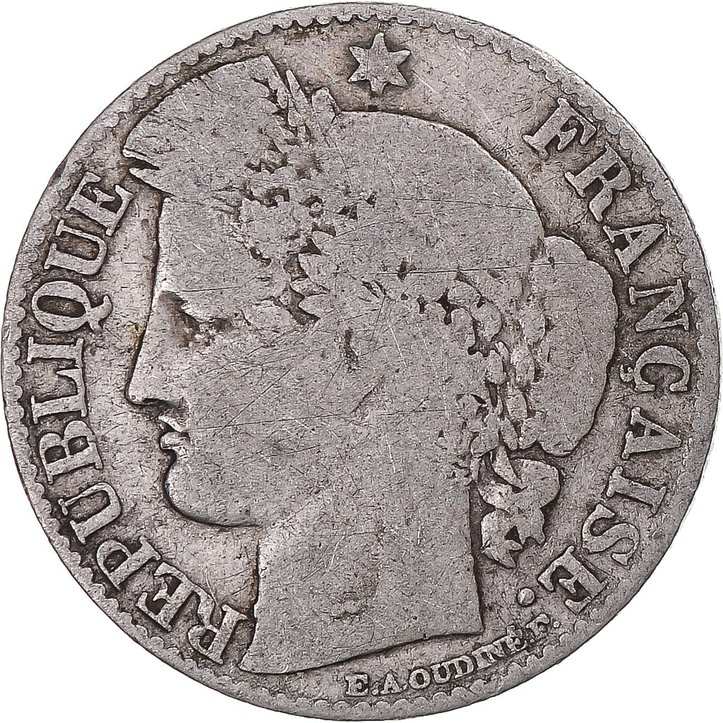 Coin, France, Cérès, 50 Centimes, 1881, Paris, VG(8-10), Silver, KM:834.1