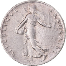 Moeda, França, Semeuse, 50 Centimes, 1918, Paris, AU(55-58), Prata, KM:854