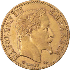 Munten, Frankrijk, Napoleon III, 10 Francs, 1865, Paris, PR, Goud, KM:800.1