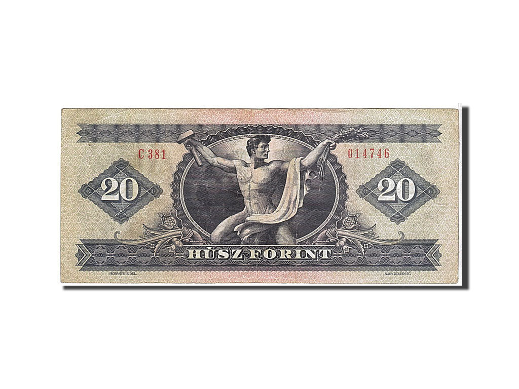 Billete, 20 Forint, 1980, Hungría, MBC