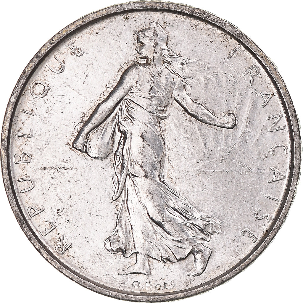 Moneda, Francia, Semeuse, 5 Francs, 1964, Paris, EBC+, Plata, KM:926
