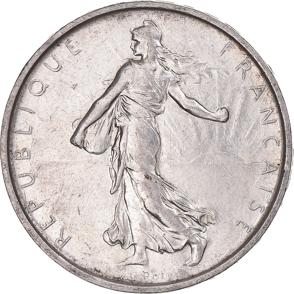 France, Semeuse, 5 Francs, 1966, Paris, MS(60-62), Silver, KM:926, Gadoury:770