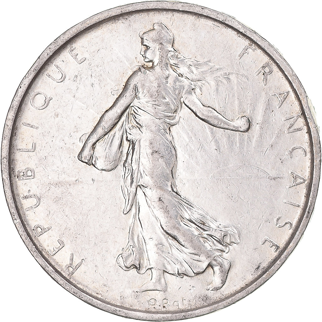 France, Semeuse, 5 Francs, 1966, Paris, MS(60-62), Silver, KM:926, Gadoury:770