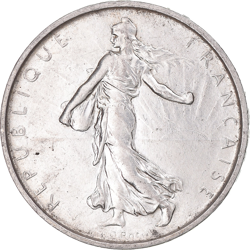 France, Semeuse, 5 Francs, 1966, Paris, MS(60-62), Silver, KM:926, Gadoury:770