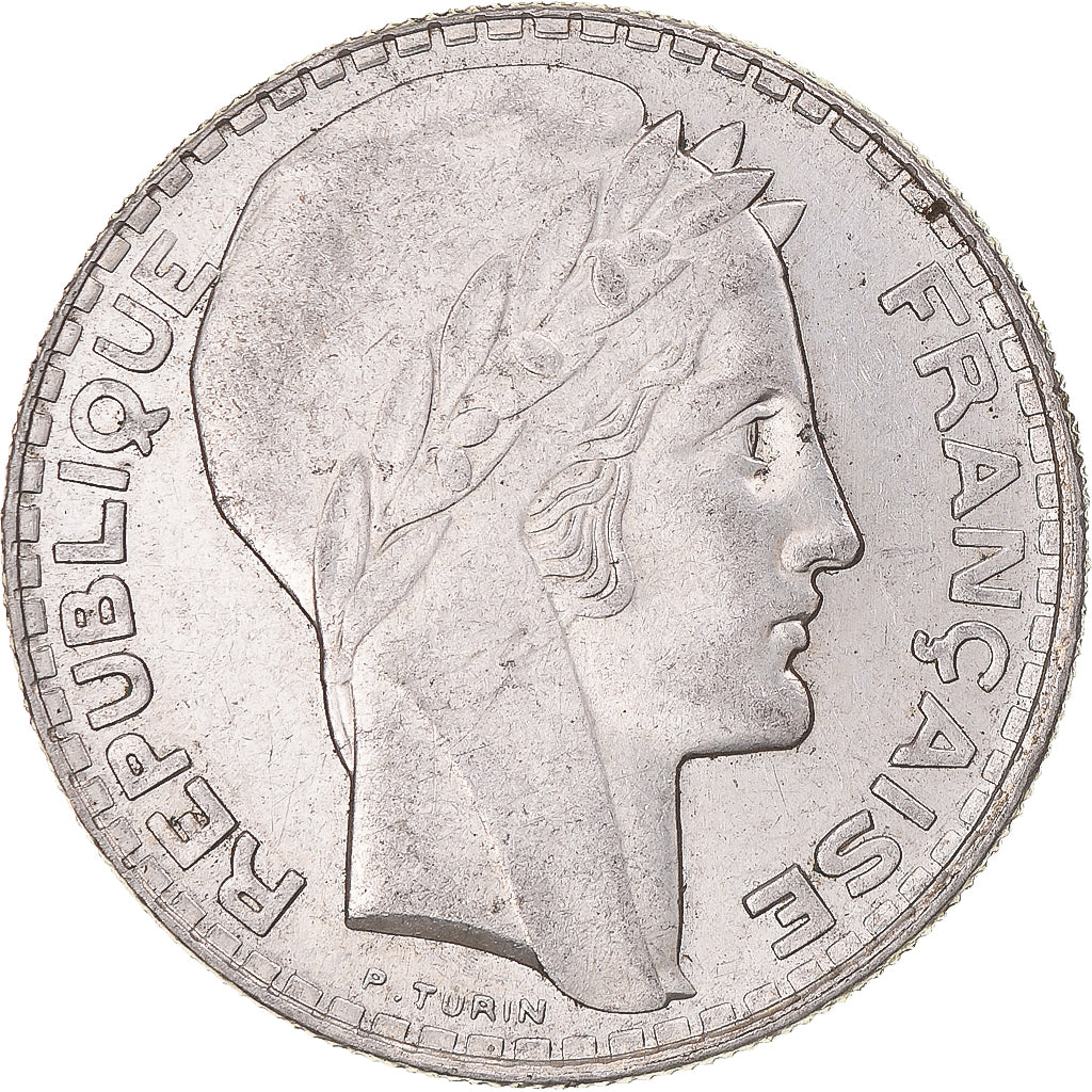 Munten, Frankrijk, Turin, 20 Francs, 1933, Paris, PR, Zilver, KM:879