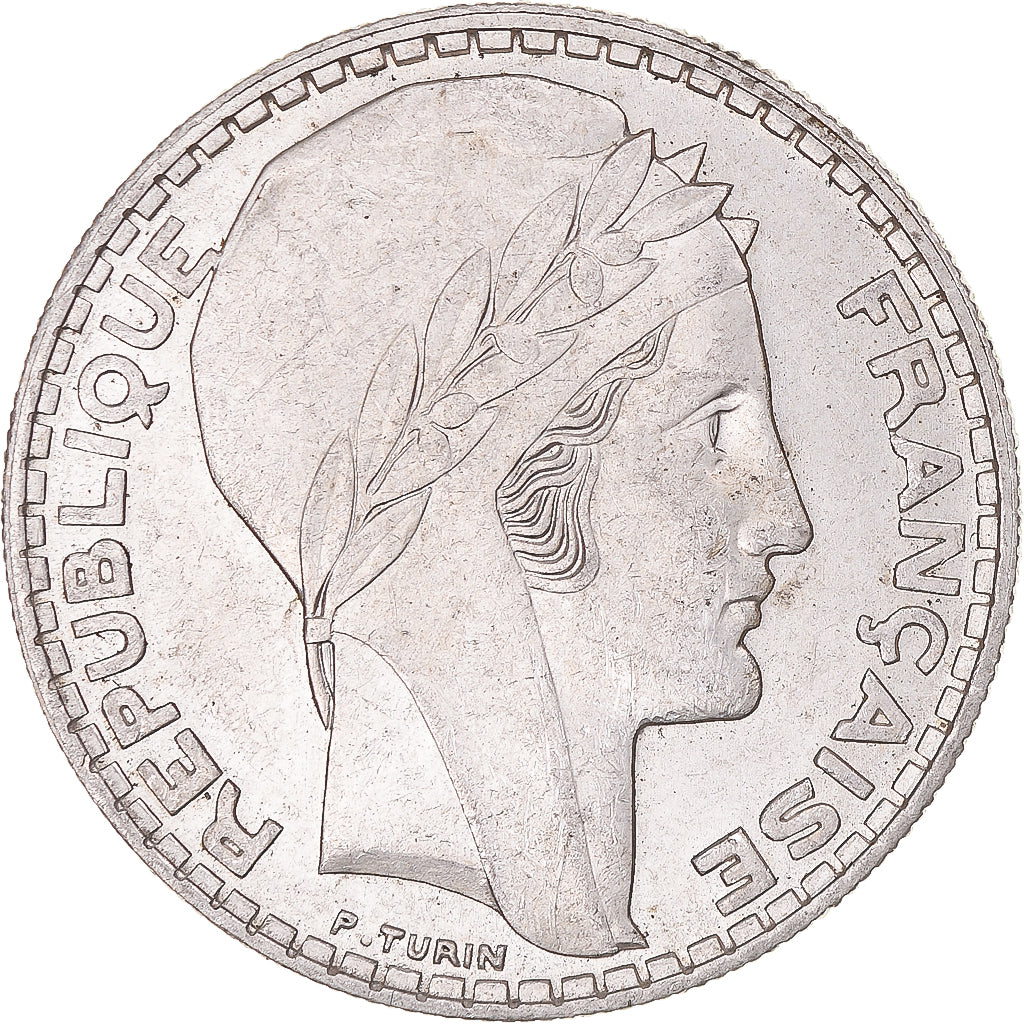 Munten, Frankrijk, Turin, 20 Francs, 1933, Paris, PR, Zilver, KM:879