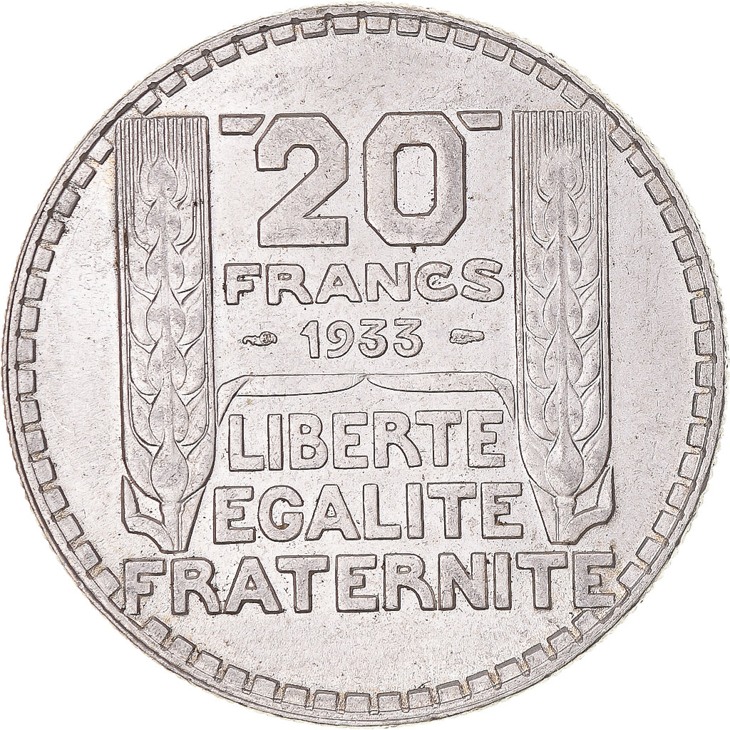 Monnaie, France, Turin, 20 Francs, 1933, Paris, SUP, Argent, KM:879