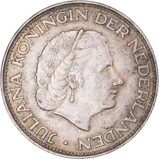 Coin, Netherlands, Juliana, 2-1/2 Gulden, 1966, Utrecht, AU(50-53), Silver