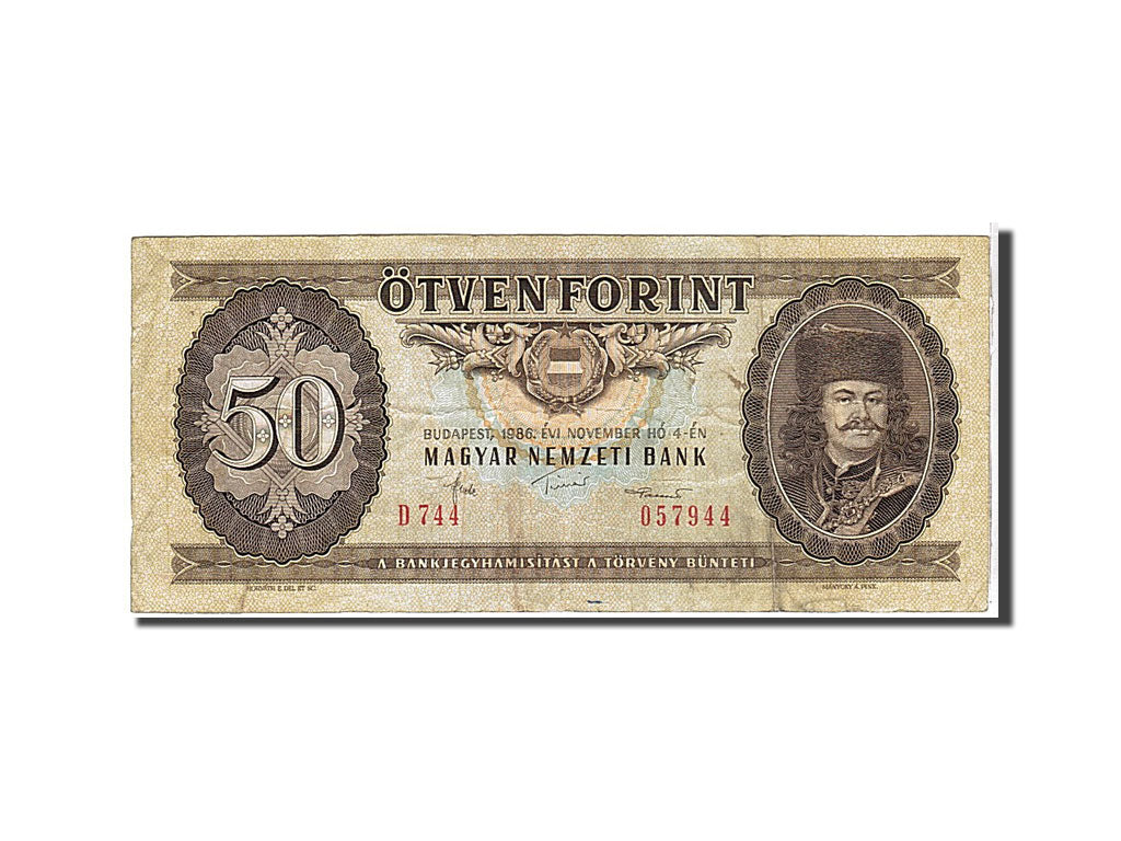 Billete, 20 Forint, 1986, Hungría, BC+