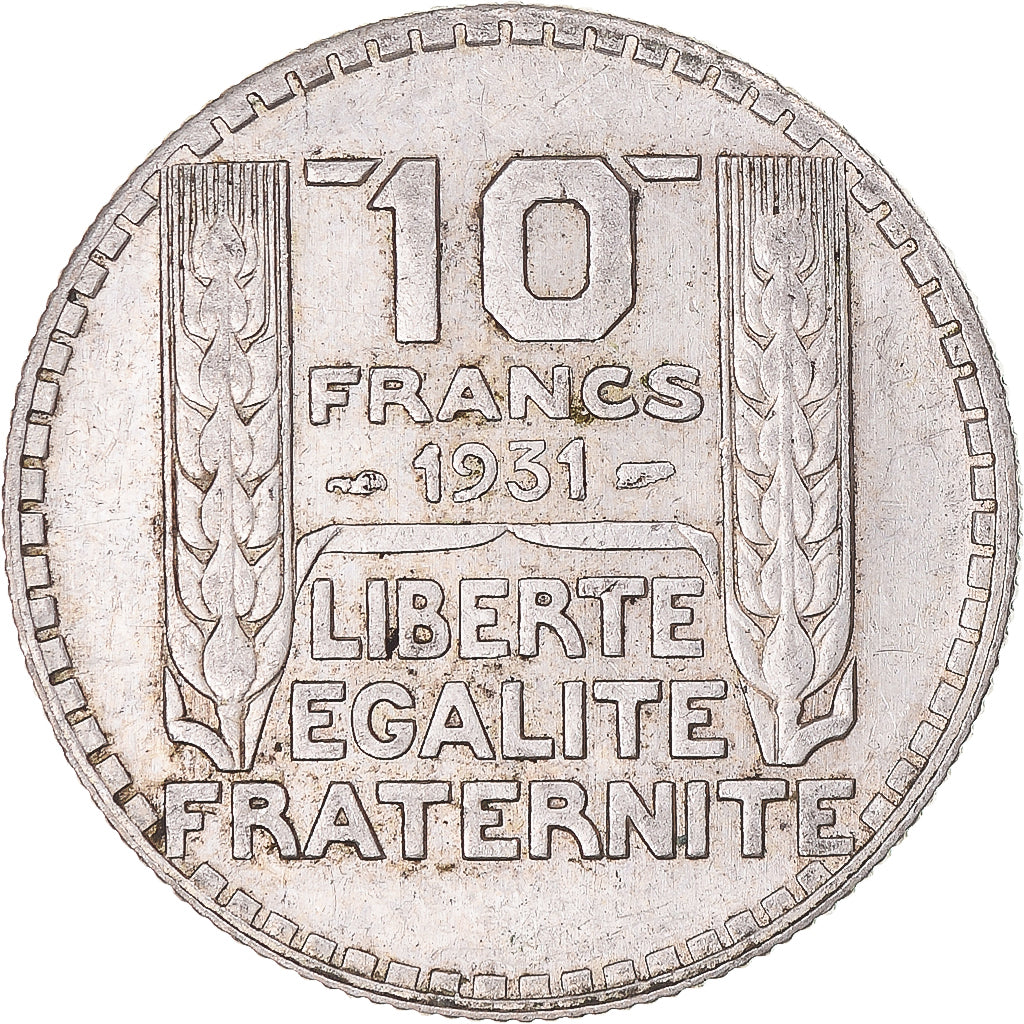 Moeda, França, Turin, 10 Francs, 1931, Paris, AU(50-53), Prata, KM:878