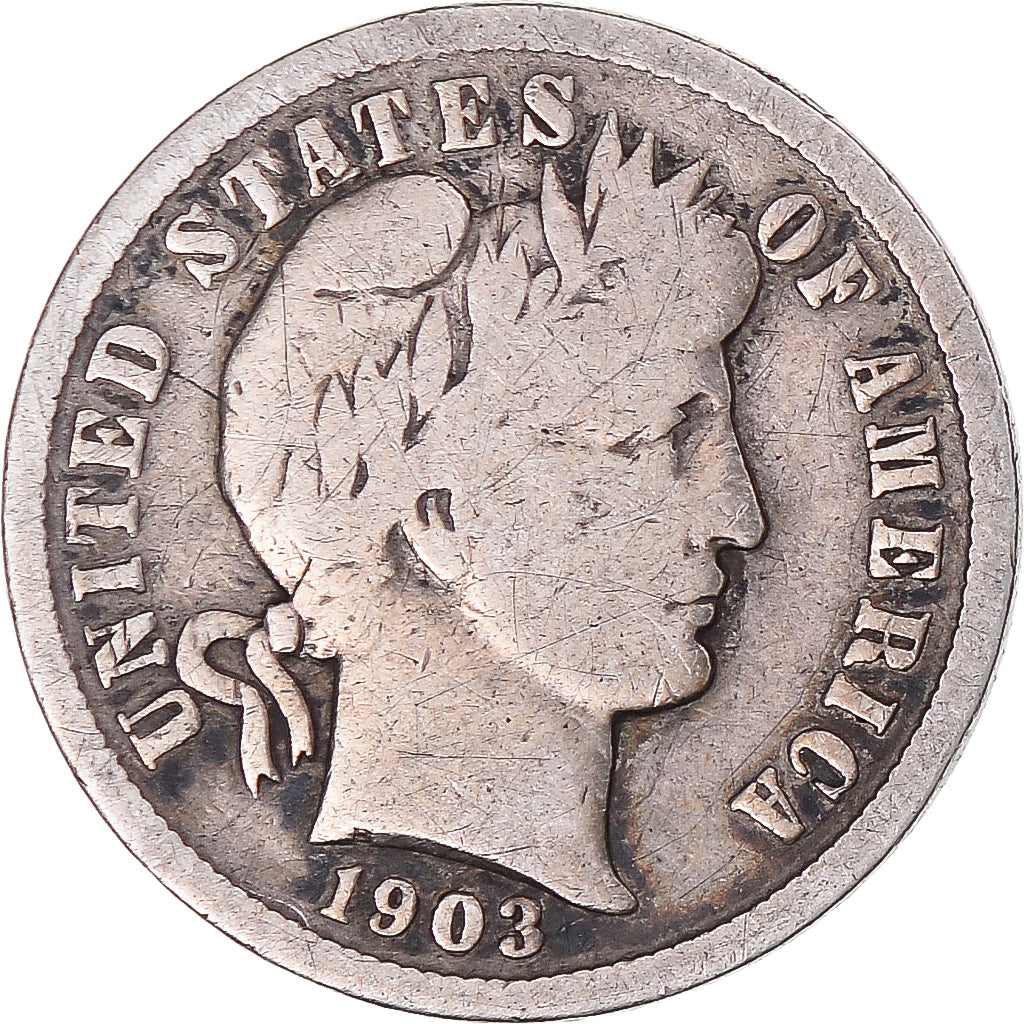 Moneda, Estados Unidos, Barber Dime, Dime, 1903, U.S. Mint, Philadelphia, BC