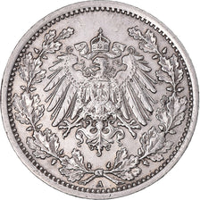 Coin, GERMANY - EMPIRE, 1/2 Mark, 1918, Berlin, AU(50-53), Silver, KM:17