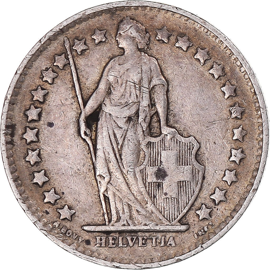 Coin, Switzerland, 1/2 Franc, 1948, Bern, EF(40-45), Silver, KM:23