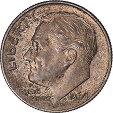 Coin, United States, Roosevelt, Dime, 1964, Philadelphia, AU(55-58), Silver