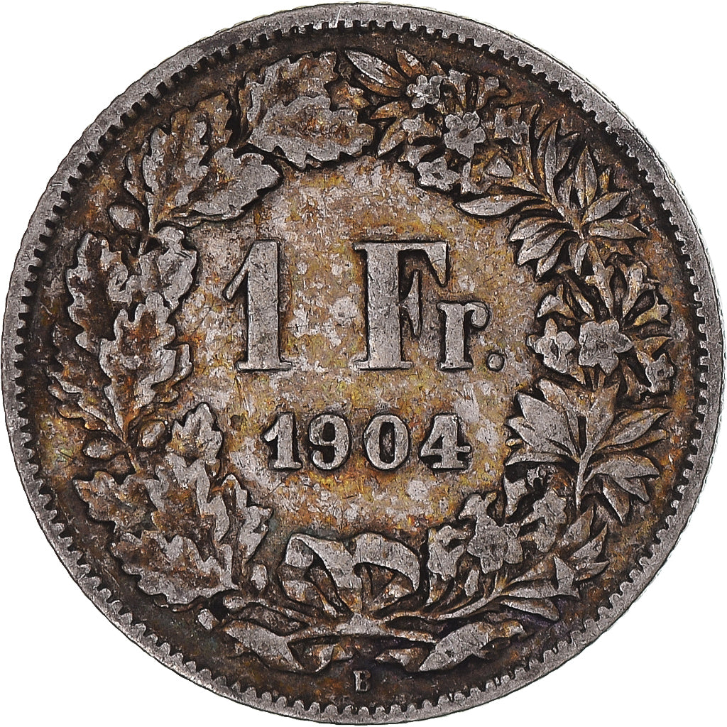 Coin, Switzerland, Franc, 1904, Bern, VF(30-35), Silver, KM:24